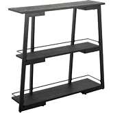 Converge Bookcase in Black Steel & Black Bamboo